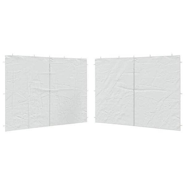 vidaXL Parois de tente de réception 2 Pièces et fermeture éclair PE Blanc