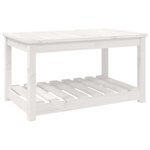 vidaXL Table de jardin blanc 82 5x50 5x45 cm bois massif de pin