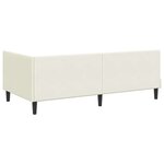 vidaXL Cadre de lit d'angle Crème 90 cm x 200 cm tissu