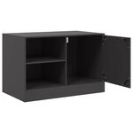 vidaXL Meuble TV noir 67x39x44 cm acier
