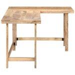 Bureau table meuble travail informatique 120 cm bois de manguier massif 0502095