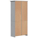 vidaXL Bibliothèque BODO gris 82x40x173 cm bois pin massif 5 niveaux
