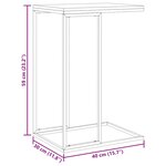 vidaXL Table d'appoint Noir 40x30x59 cm Bois d'ingénierie