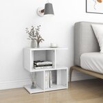 vidaXL Table de chevet blanc 50x30x51 5 cm bois d'ingénierie