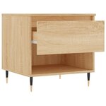 vidaXL Table basse chêne sonoma 50x46x50 cm bois d'ingénierie
