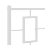 vidaXL Cadre de lit métal sans matelas avec pied de lit blanc 75x190cm