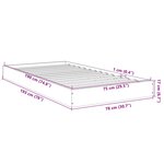 vidaXL Cadre de lit sans matelas chêne marron 75x190cm bois ingénierie