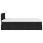 vidaXL Lit ottoman avec matelas noir 120x190 cm tissu