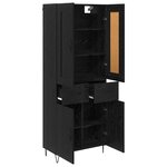 vidaXL Haut Armoire Chêne noir 69 5 x 34 x 180 cm Bois d'ingénierie