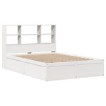 vidaXL Cadre de lit sans matelas blanc 140x190 cm bois de pin massif