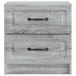 vidaXL Cabinet de chevet 2 pièces Sonoma gris 43 x 34 5 x 44 5 cm