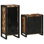 vidaXL Ensemble de mobilier de salle de bain avec stockage 2 Pièces