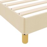 vidaXL Lit à ressorts Crème  Marron 140 x 190 cm