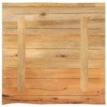 vidaXL Dessus de table 40x40x3 8 cm bord vivant bois massif manguier