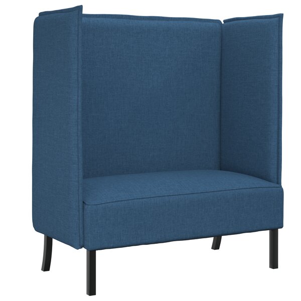 vidaXL Canapé Haut Dossier Bleu 109x56x121 cm Tissu