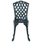vidaXL Ensemble de tables de jardin 3 Pièces Vert Aluminium coulé