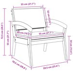 Chaises de jardin vidaXL 2 Pièces 59 5x70 5x72 5 cm en bois massif d'acacia