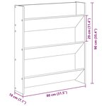 vidaXL Cabinets à chaussures muraux chêne artisanal Bois d'ingénierie