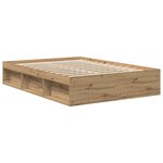 vidaXL Cadre de lit sans matelas chêne artisanal 140x190 cm