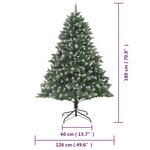 vidaXL Sapin de Noël artificiel avec support 180 cm PVC
