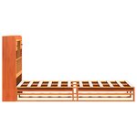 vidaXL Lit bibliothèque sans matelas cire marron 100x200 cm pin massif
