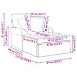 vidaXL Chaise lounge avec jupe avec coussin Crème 91 x 157 x 91 cm