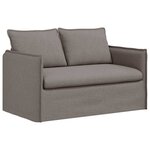 vidaXL Canapé 2 Pièces Taupe 196 x 82 x 85 cm tissu