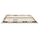 vidaXL Sommier à lattes Marron 120 x 190 cm Bois de hêtre massif