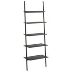 vidaXL Étagère inclinée à 5 niveaux Noir 64x34x185 5 cm