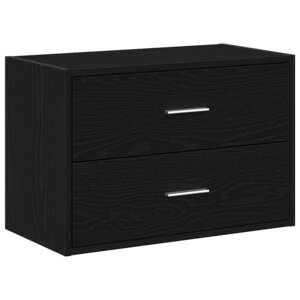 vidaXL Armoire avec 2 tiroirs chêne noir 60x31x40 cm bois d'ingénierie