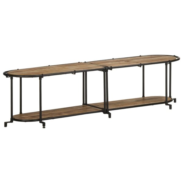 vidaXL Meuble TV 160x42x40 cm bois massif de manguier brut