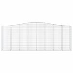 vidaXL Paniers à gabions arqués 9 Pièces 400x50x140/160 cm Fer galvanisé