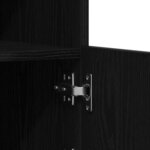 vidaXL Buffet LED Chêne noir 41 x 37 x 67 cm Bois d'ingénierie