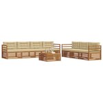 vidaXL Ensemble de canapés d'extérieur 8 Pièces Naturel et Beige