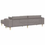 vidaXL Sofa en tissu avec coussin 3 Pièces Taupe 208 cm tissu
