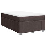 vidaXL Sommier à lattes de lit avec matelas Marron foncé 120x200 cm