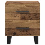 vidaXL Cabinet de chevet avec tiroir Bois ancien 40 x 35 x 47 5 cm