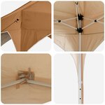 vidaXL Tente de fête pop-up 290 x 290 x 245 cm Beige