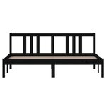 vidaXL Cadre de lit sans matelas noir bois massif 160x200 cm