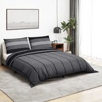 vidaXL Ensemble de housse de couette gris foncé 260x220 cm Coton