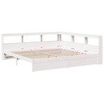 vidaXL Lit bibliothèque sans matelas blanc 180x200 cm bois pin massif