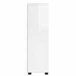 vidaXL Cabinet de salle de bain Blanc brillant 30 5 x 30 x 101 cm