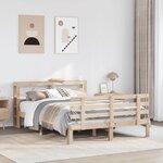 vidaXL Cadre de lit avec tête de lit sans matelas 120x200 cm
