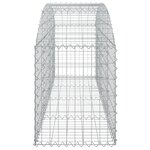 vidaXL Panier de gabions arqué 200x50x60/80 cm Fer galvanisé