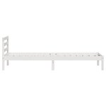 vidaXL Cadre de lit Blanc 208.6 x 157.6 x 69.4 cm Pin massif