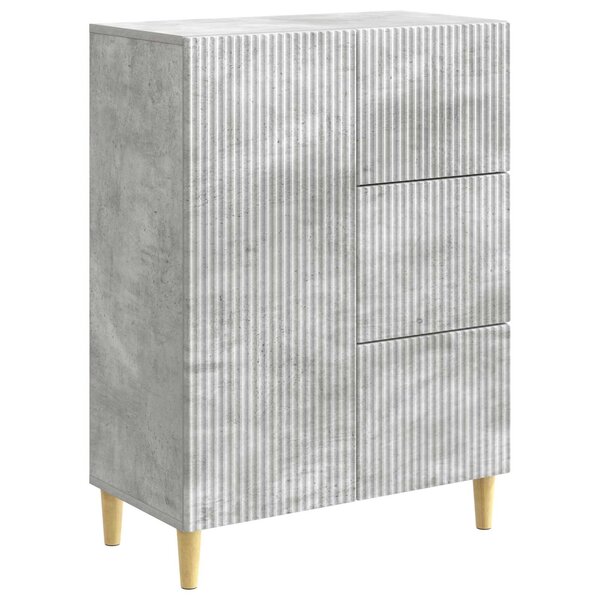 vidaXL Buffet Gris béton 66 x 34 5 x 90 cm Bois d'ingénierie