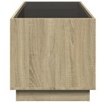 vidaXL Table basse avec LED infini chêne sonoma 70x50x50 cm