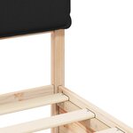 vidaXL Cadre de lit avec tête de lit rembourrée Noir 120 x 200 cm