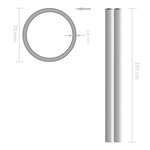 vidaXL Tube rond Acier inoxydable 2 Pièces V2A 2 m Ø70x1 8 mm