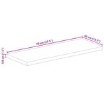 vidaXL Dessus de table 70x40x3 8 cm rectangulaire bois massif manguier